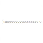 14K Gold Diamond Chain-Link Bracelet Two-Tone Bracelet - Abtin & Company 