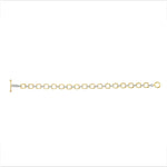 14K Gold Diamond Chain-Link Bracelet Two-Tone Bracelet - Abtin & Company 
