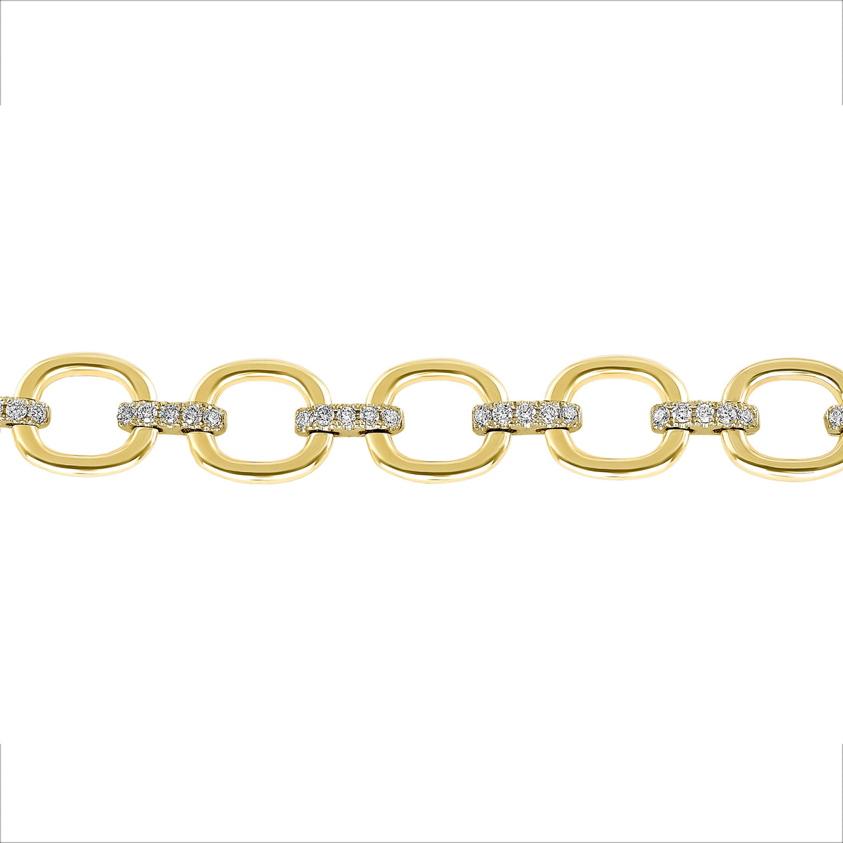 14K Gold Diamond Chain-Link Bracelet - Abtin & Company 