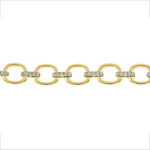 14K Gold Diamond Chain-Link Bracelet - Abtin & Company 