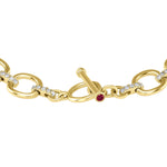 14K Gold Diamond Chain-Link Bracelet - Abtin & Company 