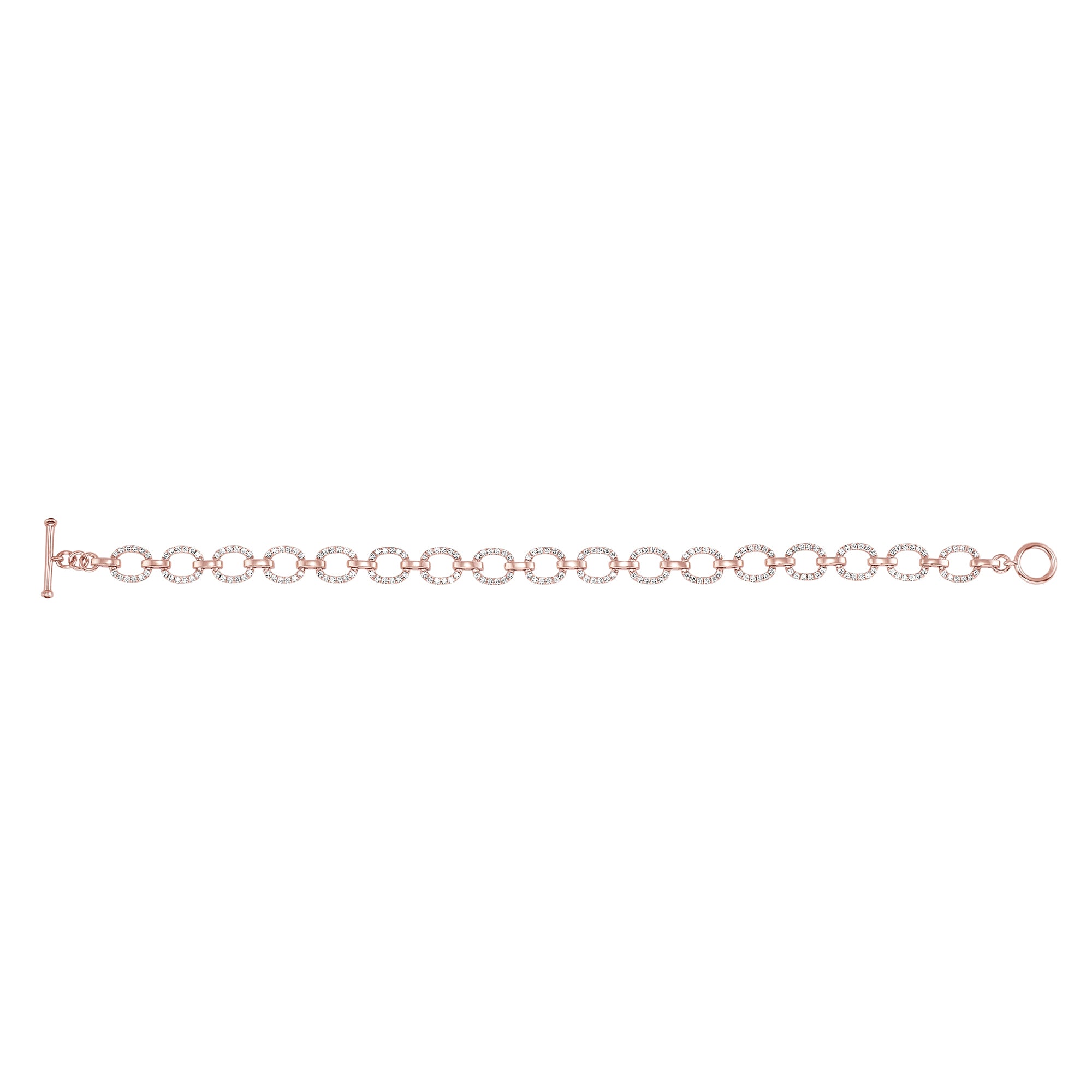 14K Gold Diamond Chain-Link Bracelet - Abtin & Company 
