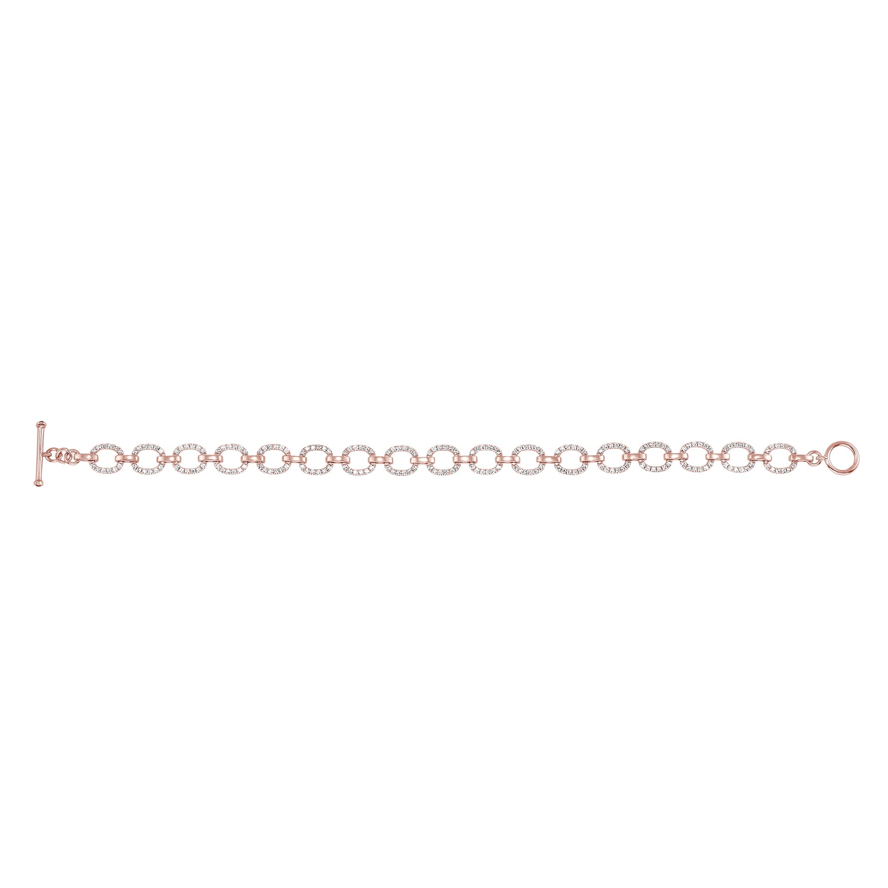 14K Gold Diamond Chain-Link Bracelet - Abtin & Company 