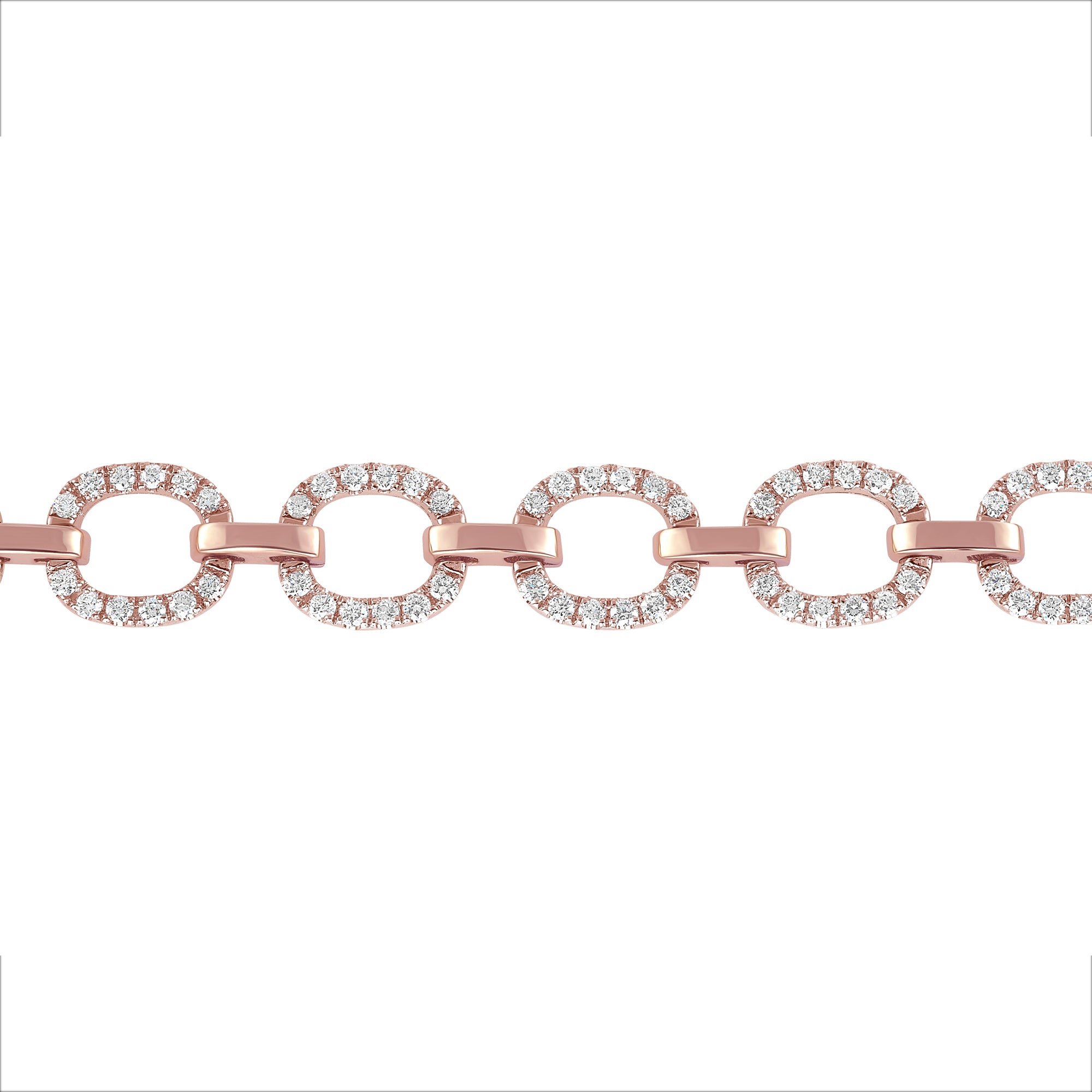 14K Gold Diamond Chain-Link Bracelet - Abtin & Company 