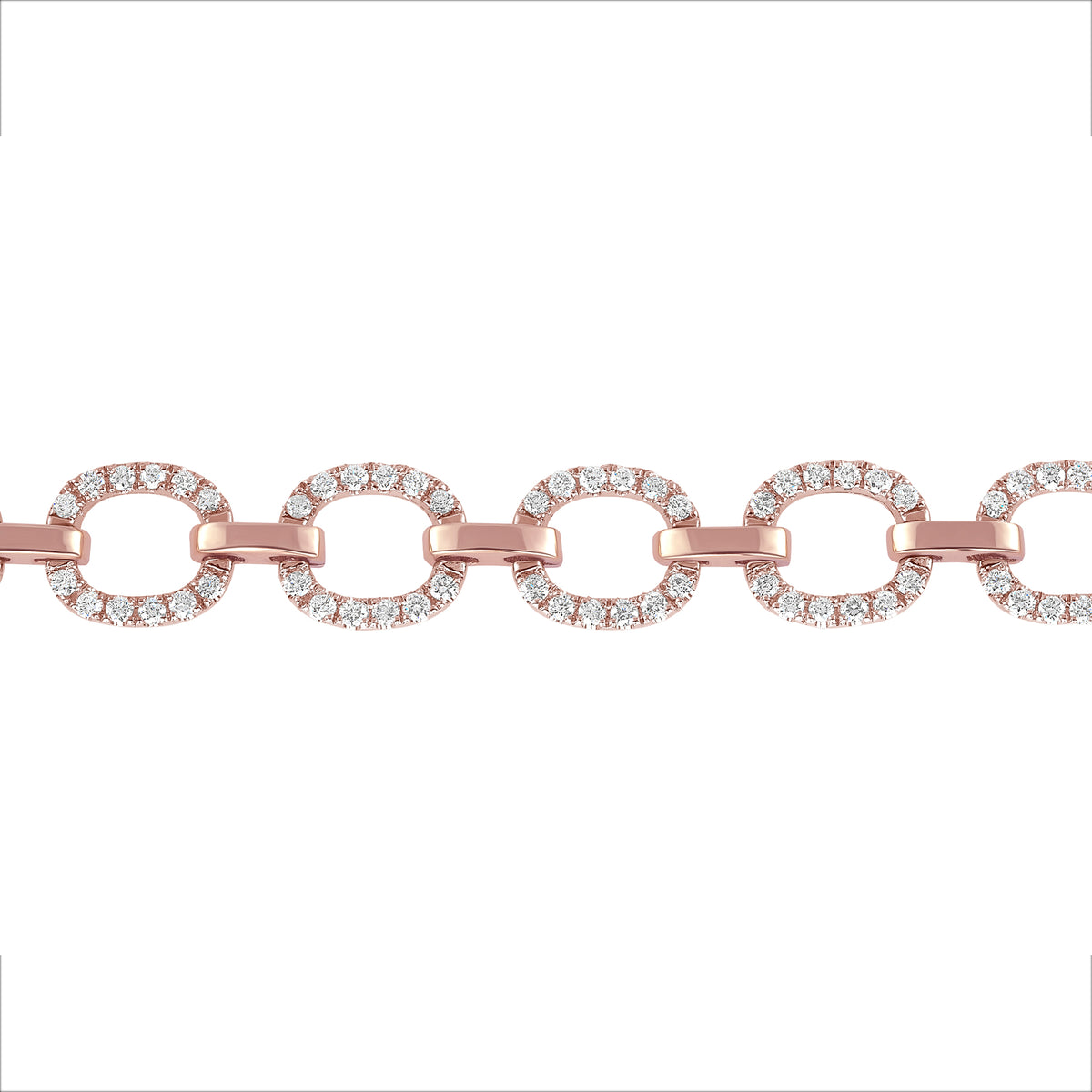 14K Gold Diamond Chain-Link Bracelet - Abtin & Company 