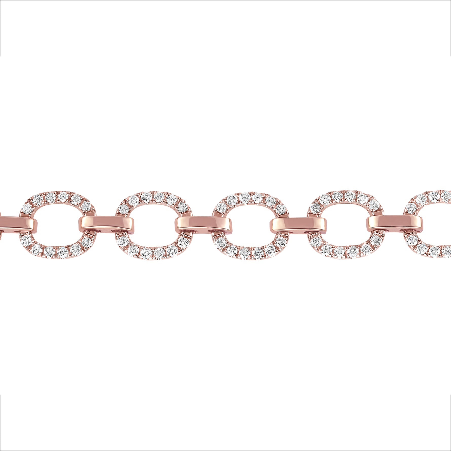 14K Gold Diamond Chain-Link Bracelet - Abtin & Company 