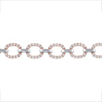 14K Gold Diamond Chain-link Bracelet Two Tone Bracelet - Abtin & Company 