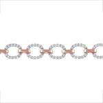 14K Gold Diamond Chain-Link Bracelet Two Tone Bracelet - Abtin & Company 