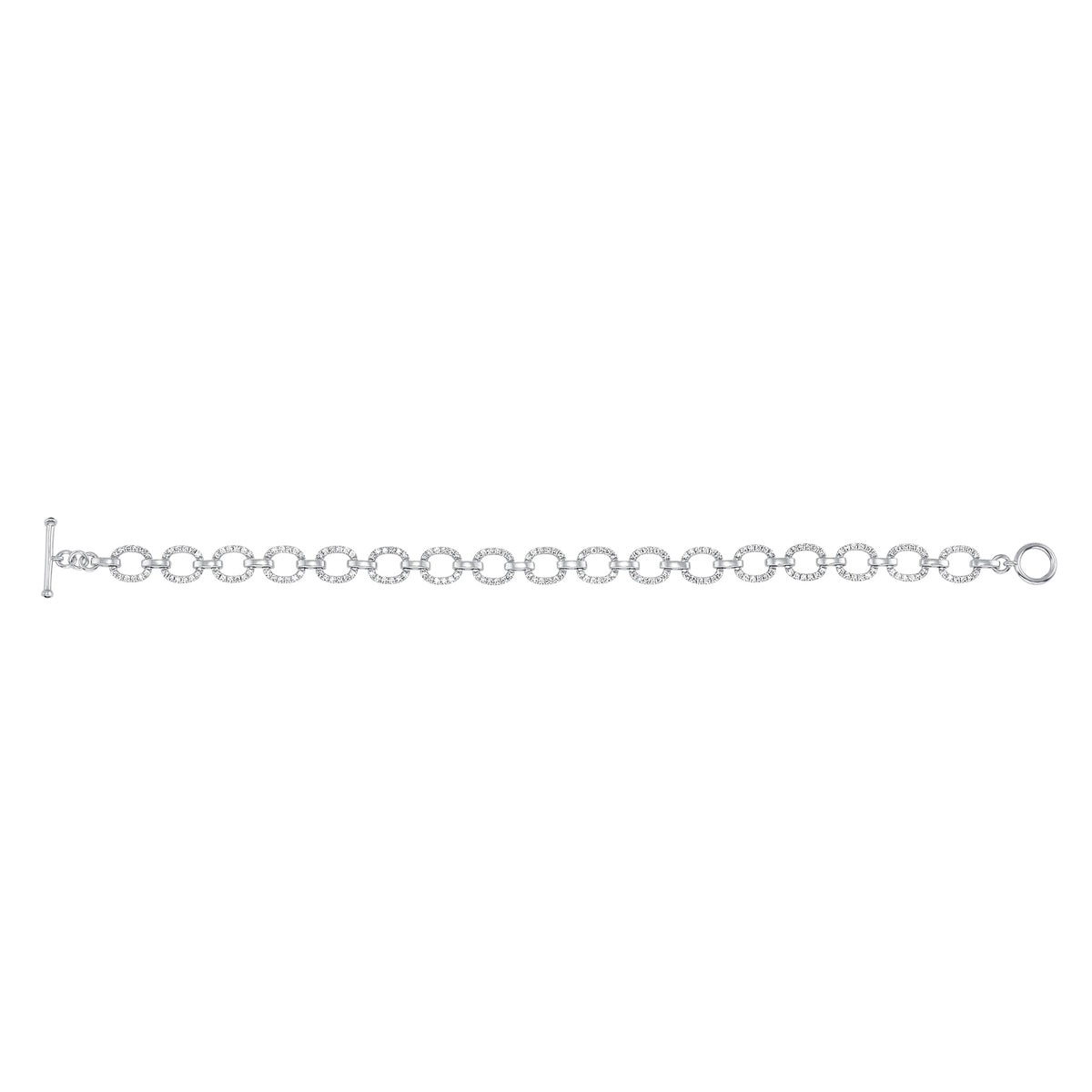 14K Gold Diamond Chain-link Bracelet - Abtin & Company 