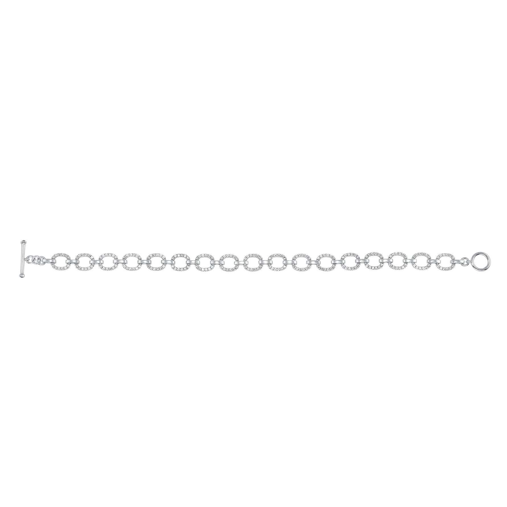 14K Gold Diamond Chain-link Bracelet - Abtin & Company 