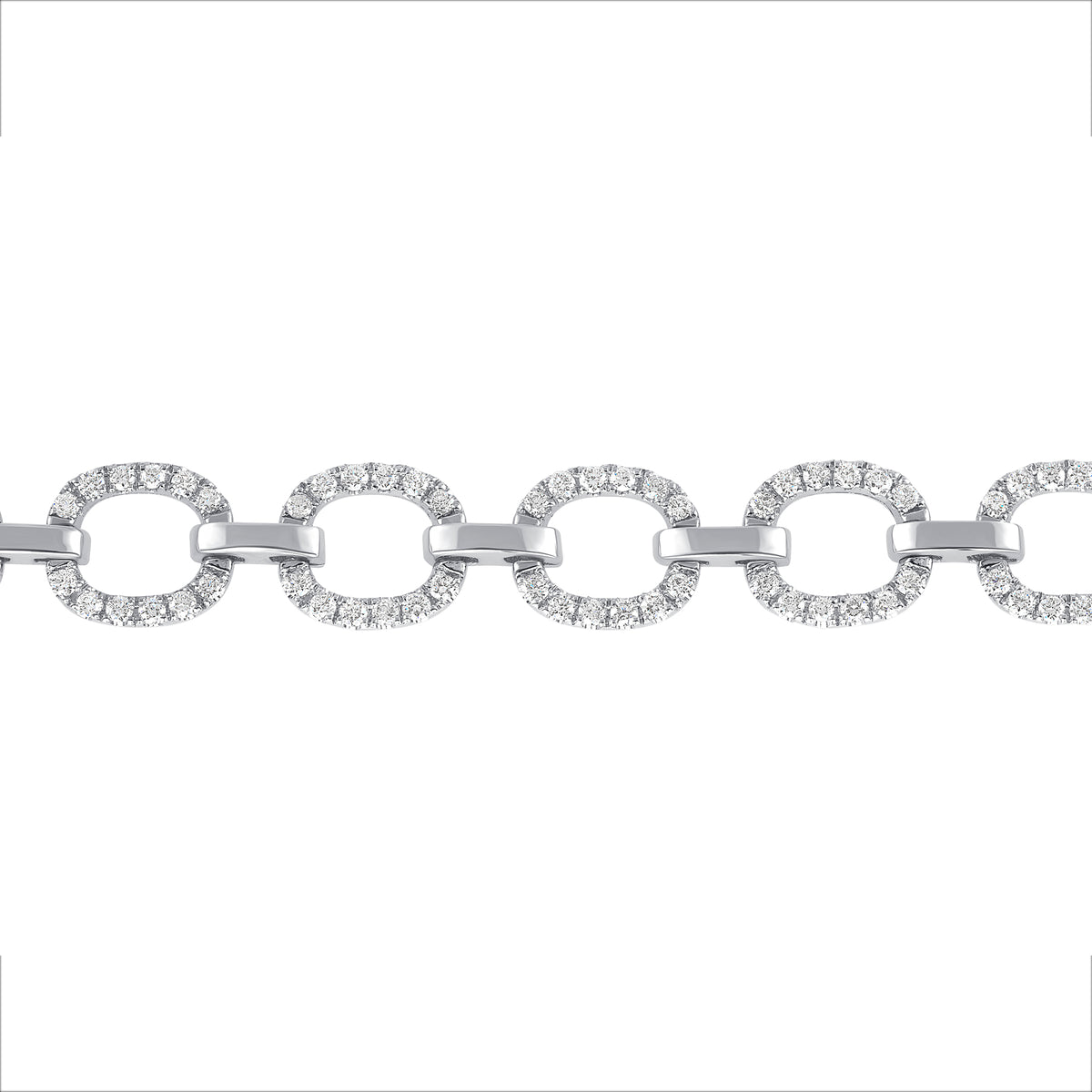 14K Gold Diamond Chain-link Bracelet - Abtin & Company 
