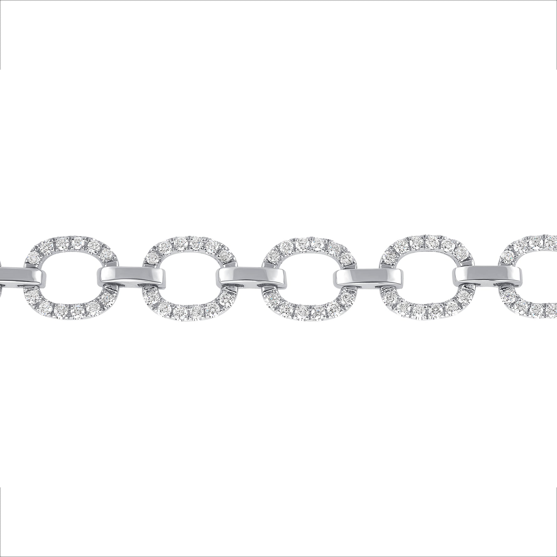 14K Gold Diamond Chain-link Bracelet - Abtin & Company 