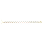 14K Gold Diamond Chain-Link Bracelet Two-Tone Bracelet - Abtin & Company 