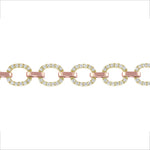 14K Gold Diamond Chain-Link Bracelet Two-Tone Bracelet - Abtin & Company 