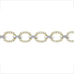 14K Gold Diamond Chain-Link Bracelet Two-Tone Bracelet - Abtin & Company 