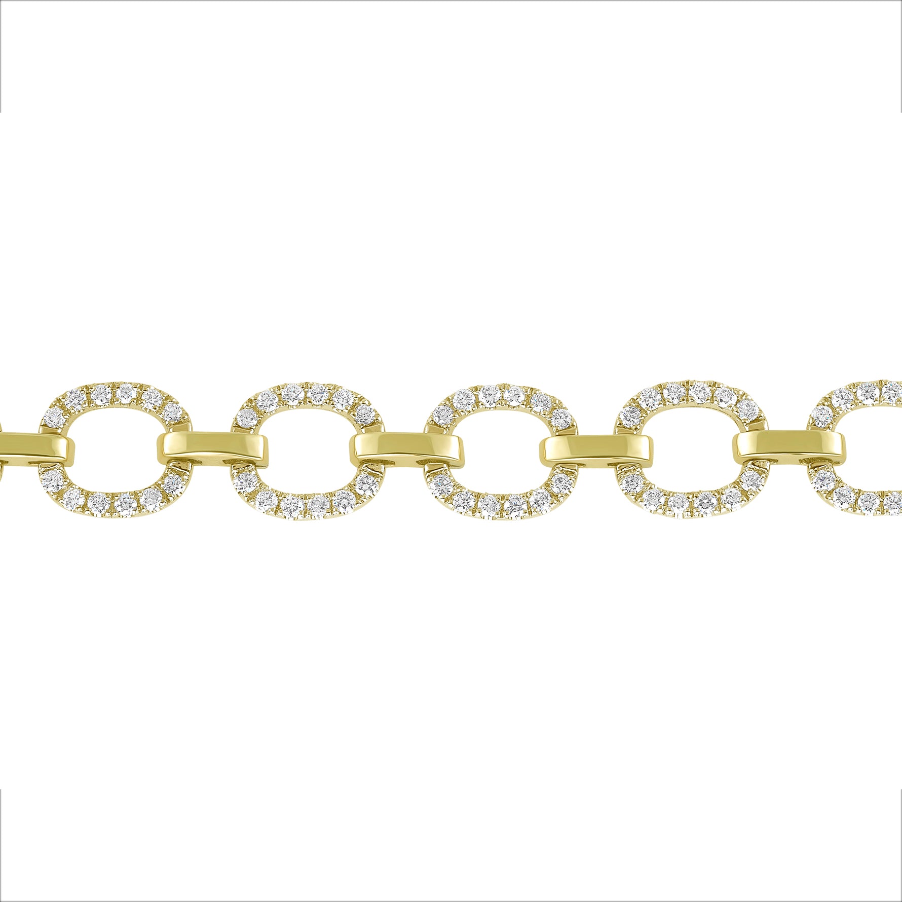 14K Gold Diamond Chain-Link Bracelet - Abtin & Company 