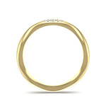 14k Gold Marquise Shape Wave Diamond Stackable Ring - Abtin & Company 