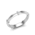 14k Gold Diamond Stackable Wedding Band - Abtin & Company 