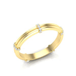 14k Gold Diamond Stackable Wedding Band - Abtin & Company 
