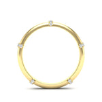 14k Gold Diamond Stackable Wedding Band - Abtin & Company 