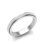 14k Gold Channel Set Diamond Stackable Ring Wedding Band - Abtin & Company 