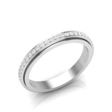 14k Gold Channel Set Diamond Stackable Ring Wedding Band - Abtin & Company 