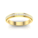 14k Gold Channel Set Diamond Stackable Ring Wedding Band - Abtin & Company 