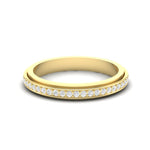 14k Gold Channel Set Diamond Stackable Ring Wedding Band - Abtin & Company 