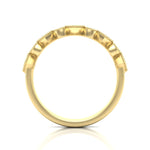 14k Diamond Milgrain Bezel Stackable Wedding Band - Abtin & Company 