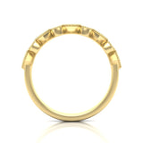 14k Diamond Milgrain Bezel Stackable Wedding Band - Abtin & Company 