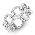 14k Gold Diamond Chain-link Ring Band - Abtin & Company 