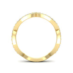 14k Gold Diamond Tiara Stackable Ring Wedding Band - Abtin & Company 