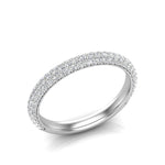 14K Gold Pave Diamond Stackable Ring/Wedding Band - Abtin & Company 