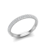 14K Gold Pave Diamond Stackable Ring/Wedding Band - Abtin & Company 