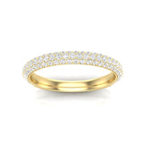 14K Gold Pave Diamond Stackable Ring/Wedding Band - Abtin & Company 