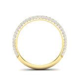 14K Gold Pave Diamond Stackable Ring/Wedding Band - Abtin & Company 