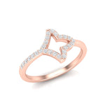 14k Gold Ivy leaf Diamond Ring - Abtin & Company 