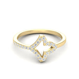 14k Gold Ivy leaf Diamond Ring - Abtin & Company 