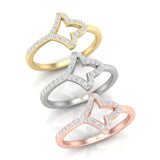 14k Gold Ivy leaf Diamond Ring - Abtin & Company 