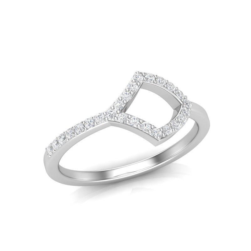 14k Gold Geometric Shape Diamond Ring - Abtin & Company 