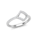 14k Gold Geometric Shape Diamond Ring - Abtin & Company 