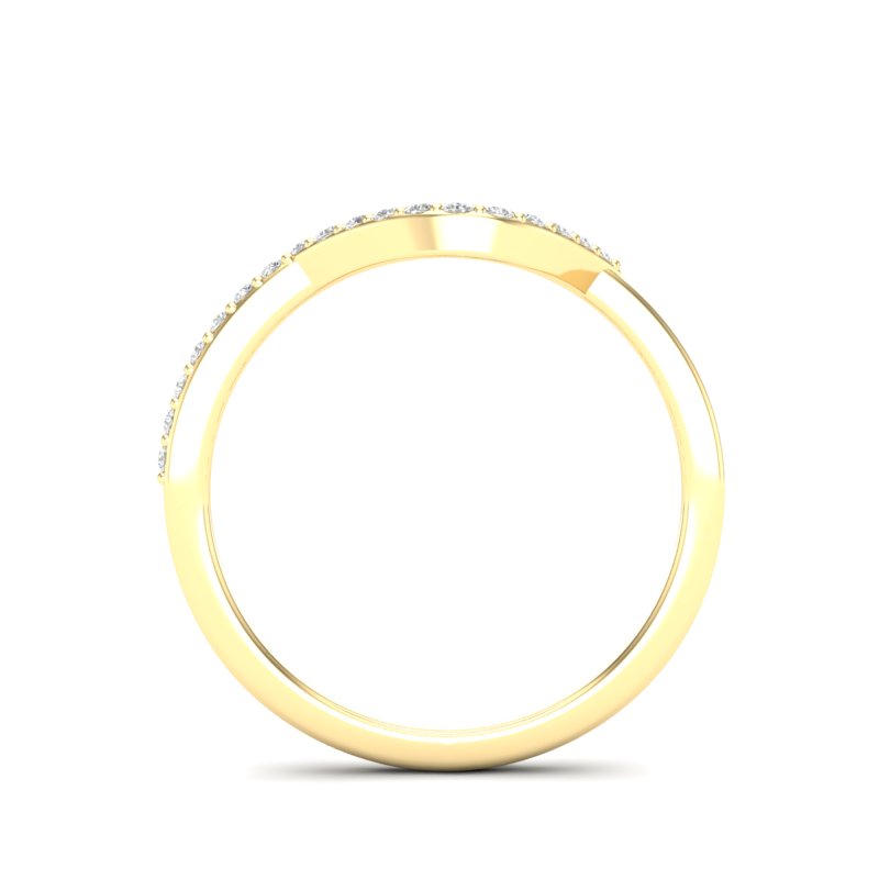 14k Gold Open Teardrop Diamond Fashion Ring - Abtin & Company 