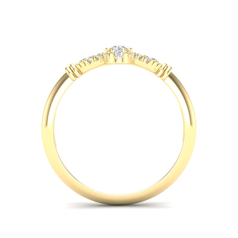 14k Gold Floral Rhombus Diamond Engagement Ring - Abtin & Company 