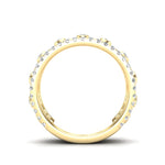 14k Gold floating Diamond Stackable Band - Abtin & Company 