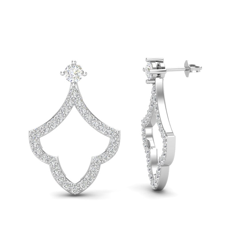 14k Gold Teardrop Fashion Diamond Earring - Abtin & Company 