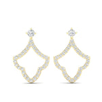 14k Gold Teardrop Fashion Diamond Earring - Abtin & Company 