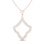 14K Gold Teardrop Diamond pendant - Abtin & Company 