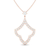 14K Gold Teardrop Diamond pendant - Abtin & Company 