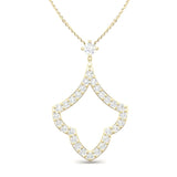 14K Gold Teardrop Diamond pendant - Abtin & Company 