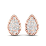 14k Gold Teardrop Diamond Fashion Earring - Abtin & Company 